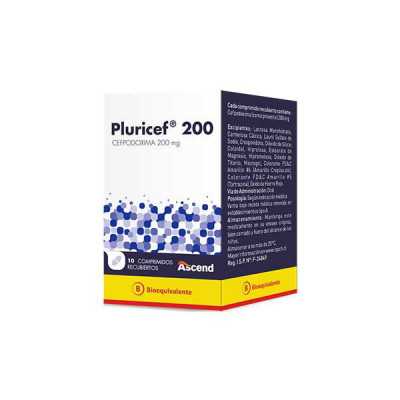 Pluricef 200mg x10com