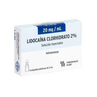 Lidocaina Hcl 2% ampolla 5ml x5 Fresenius (Cenabast)