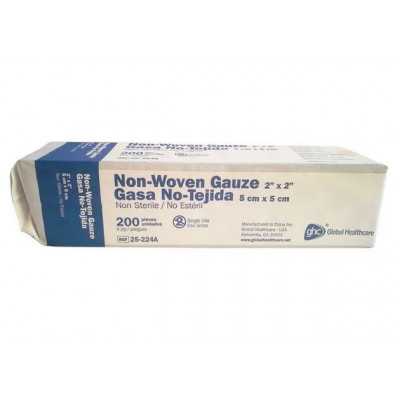Gasa No Tejida 4 pliegues No Esteril 5x5cm x200 (GHC)
