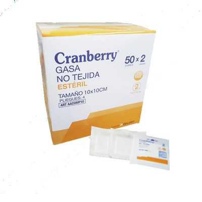 Gasa No Tejida 4 Pliegues Esteril 10x10cm Sobre x2 - Caja x 50