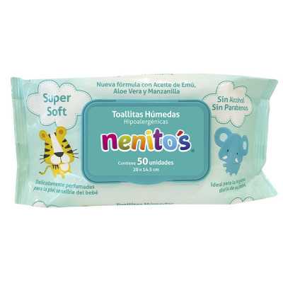 Nenitos Toallitas humedas con Emu, Aloe y Manzanilla x50