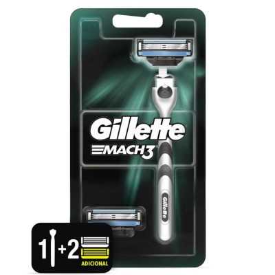 Gillette Mach3 maquina + 2 repuestos