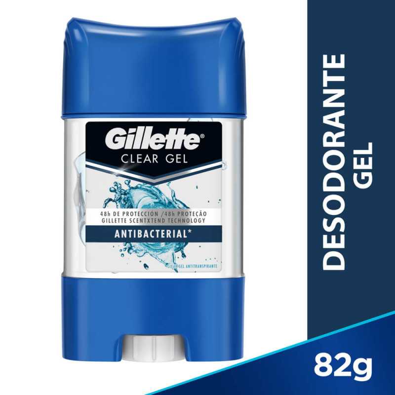 Gillette Clear Gel Antibacterial Desodorante 82g