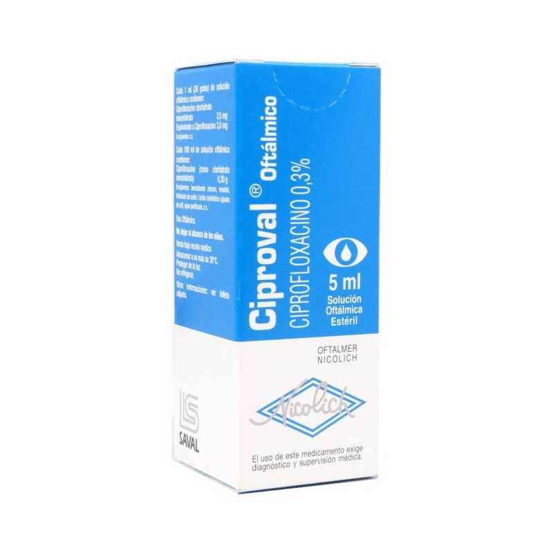 Ciproval 0,3% solucion oftalmica 5ml (CENABAST)