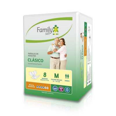 Pañal Adulto clasico talla M x8 (Family Set)