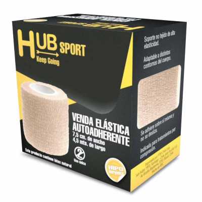 Venda Autoadherente Tipo Coban Piel 7,5cm x 4.5m (HUB)