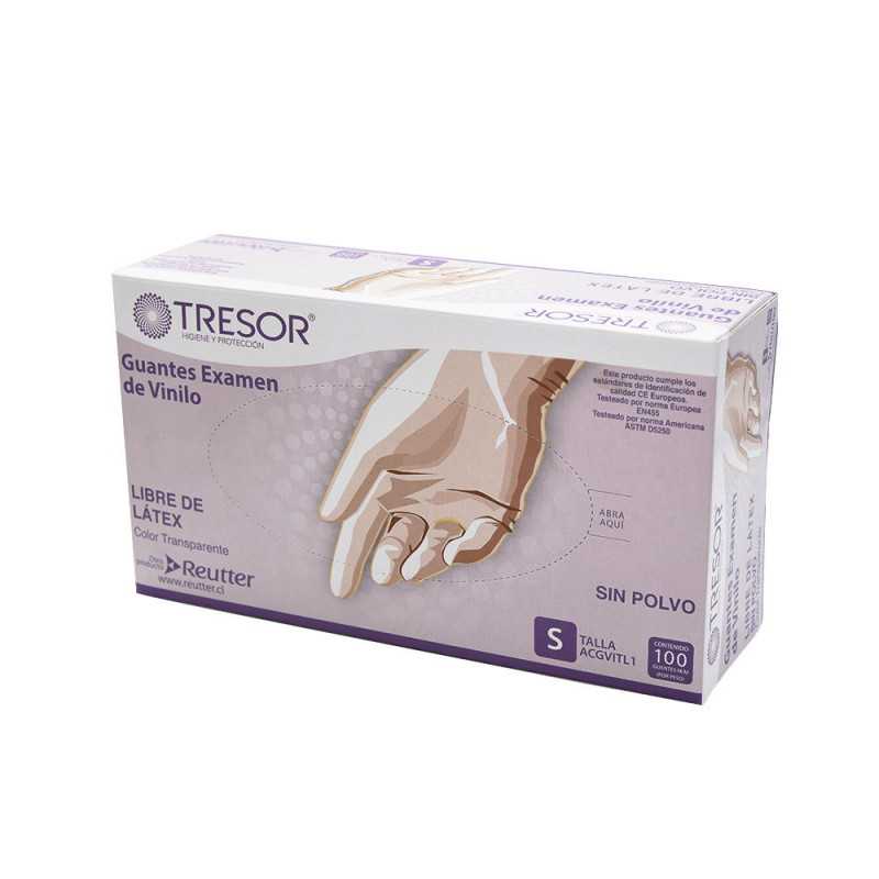Guante Vinyl libre polvo talla S x100 (Tresor)