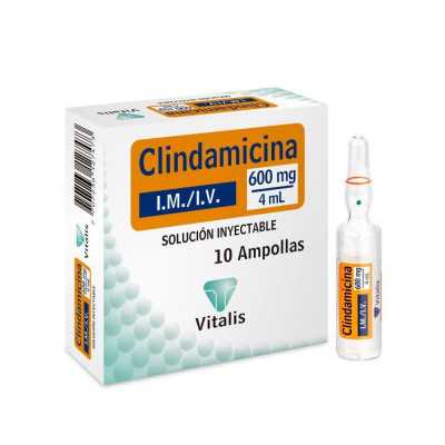 Clindamicina Solución Inyectable 600mg/4ml x10 ampollas