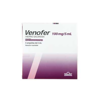 Venofer Solucion inyectable 100mg/5ml x5amp