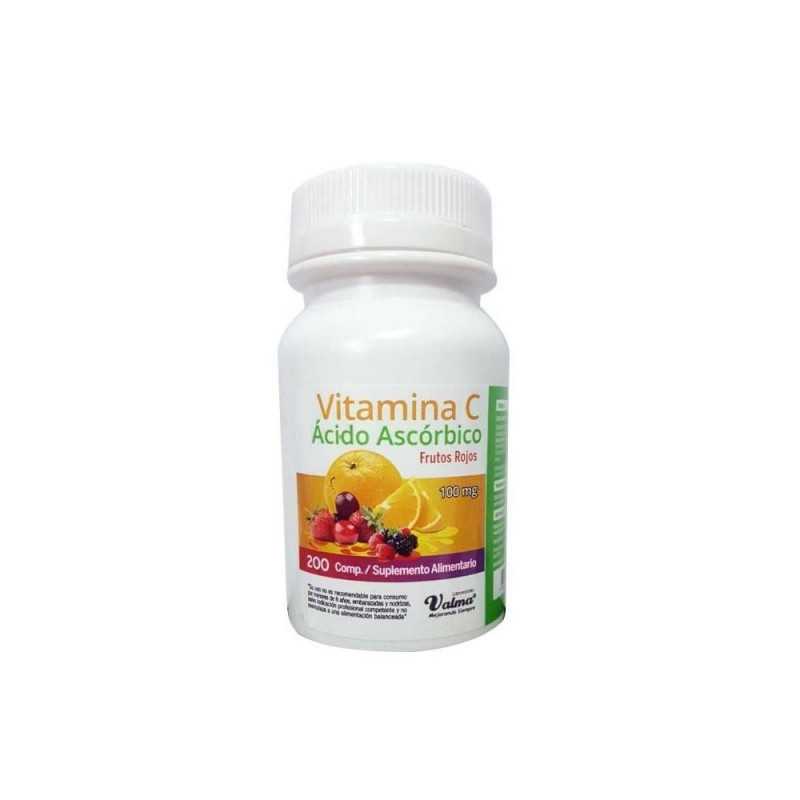 Vitamina C 100mg Frutos Rojos x200com.mast (Valma)