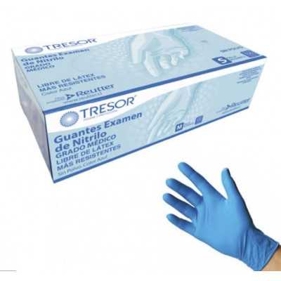 Guantes de Nitrilo Azul Talla M x100 (Tresor)