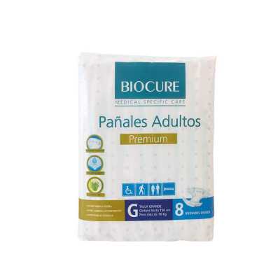 Pañal Adulto Premium talla G x8 (Biocure)