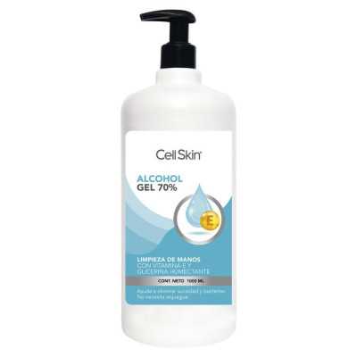 Alcohol Gel 70% con Vitamina E y Glicerina 1000ml (Cell Skin)