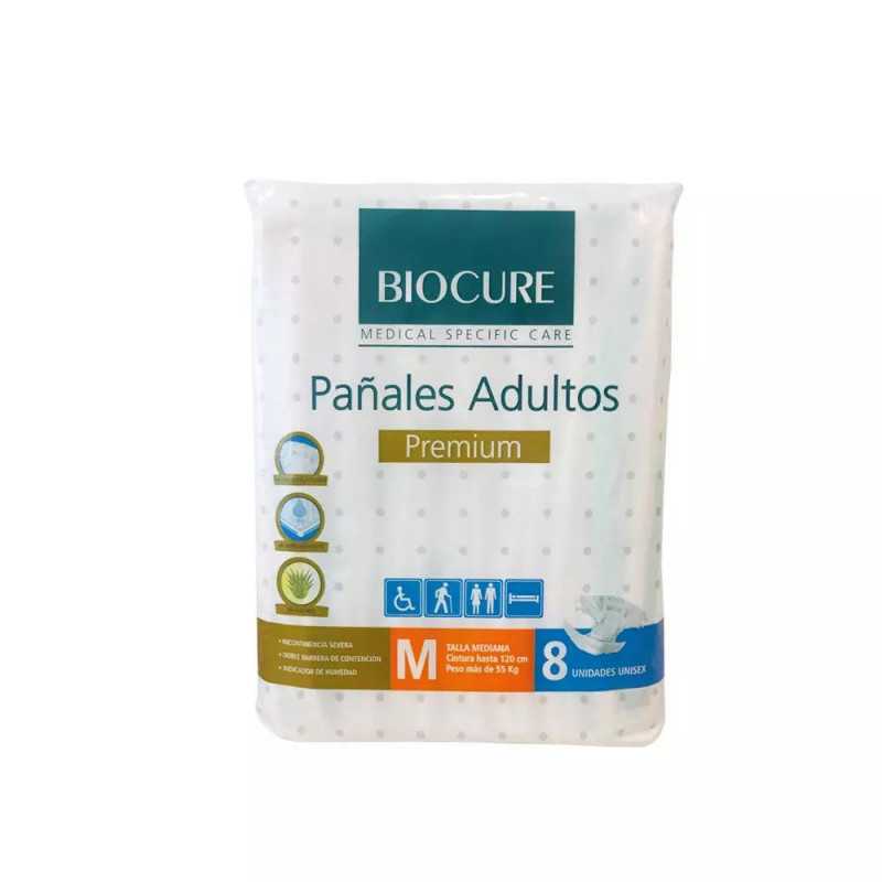 Pañal Adulto Premium talla M x8 (Biocure)