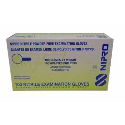 GUANTE NITRILO AZUL TALLA L X100 NIPRO 