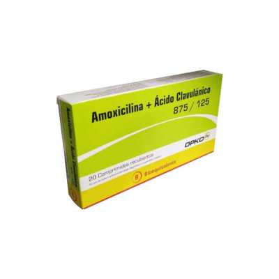 AMOXICILINA CLAVULAN 875/125 X20COM OPKO 