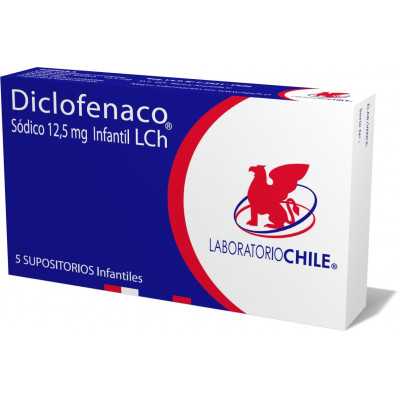 Diclofenaco Sódico supositorios 12,5 mg x5 (Chile)