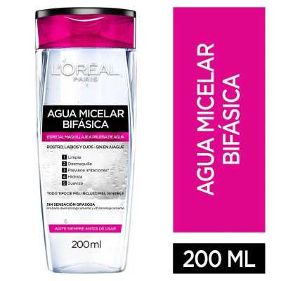LOREAL AGUA MICELAR 5 EN 1 BIFASICA X200ML