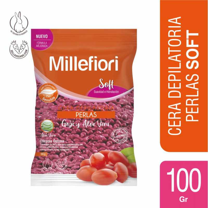 MILLEFIORI CERA PERLAS GOJI ALOE VERA 100G