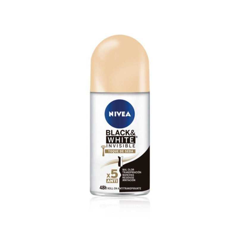 NIVEA DEO ROLL-ON INVISIBLE B&W TOQUE SEDA 50ML