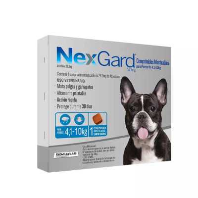 NEXGARD PERROS 28 3MG 4kg - 10kg X1COM