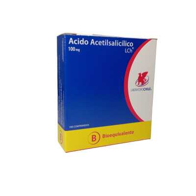 ACIDO ACETILSALICILICO 100mg X100COM CHILE 
