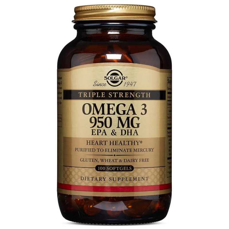 OMEGA 3 TRIPLE STRENGTH 950mg x100cap SOLGAR 