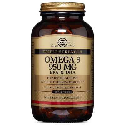 OMEGA 3 TRIPLE STRENGTH 950mg x100cap SOLGAR 