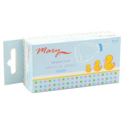 MAMADERA PATITO VIDRIO CELESTE 35ML