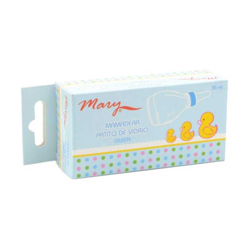 MAMADERA PATITO VIDRIO CELESTE 35ML