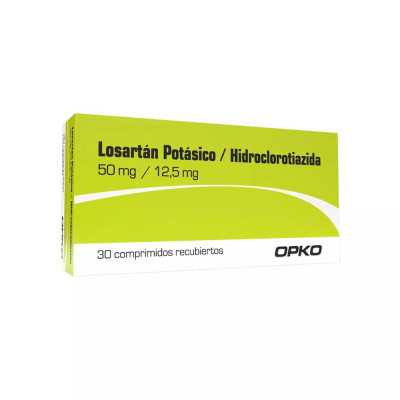 LOSARTAN HIDROCLOROTIAZI 50/12 5MG X30COM OPKO 